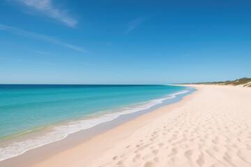 Fototapeta premium The stunning and untouched shoreline offers a glimpse of the region's natural beauty