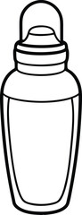 outline vector roll on deodorant container.