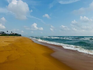 beach in summer - blue sea