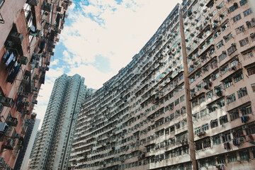 Giant architectural complex ( concrete jungle) people call it "Monster Building" at Quarry Bay King's Road in Hong Kong , the place where the film is framed. Photo taken on 29 December 2023