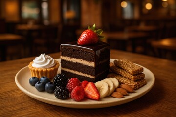 Exquisitely presented culinary masterpiece in a dining establishment