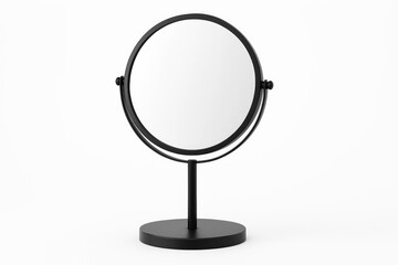 Fototapeta premium Dark cosmetic reflection on a plain white backdrop