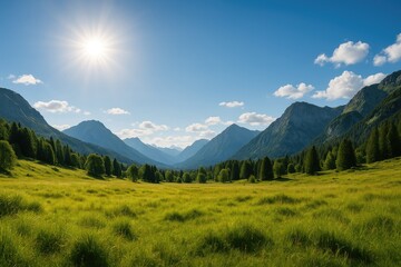 Obraz premium Stunning natural scenery with majestic mountains and lush landscapes