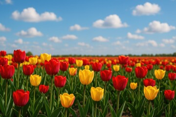 Stunning displays of colorful tulips