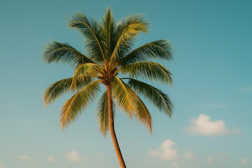Stunning Tropical Palm Against the Sky