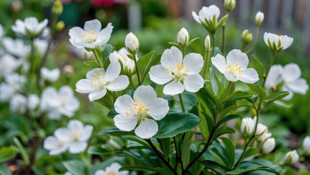 Elegant white krokot thriving in the garden