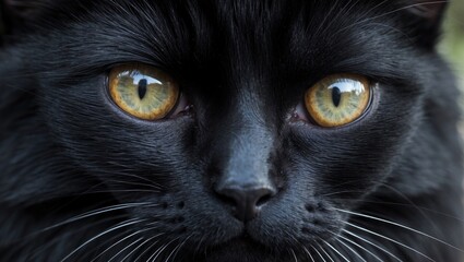 Mysterious feline with striking eyes and a mustache