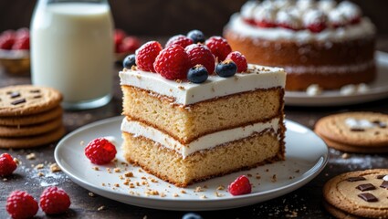 Detailed view of a cake
