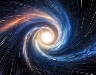 Naklejka premium a black hole with a swirling galaxy around it