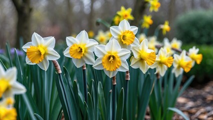 Obraz premium Stunning yellow flowers blooming in the outdoor space
