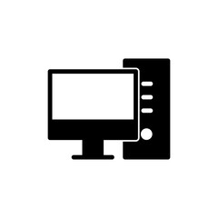 Computer icon symbol for apps and websites. computer monitor sign and symbol