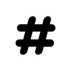 Hashtag icon symbol for apps and websites. hashtag sign and symbol
