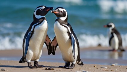 Obraz premium Discovering the Black-footed Penguin: A South African Marine Bird