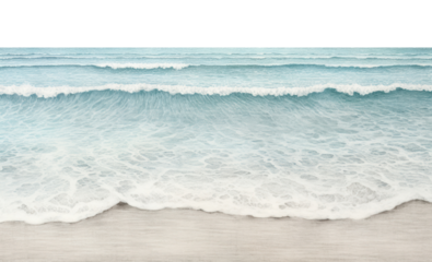 PNG  ocean waves illustration border, transparent background