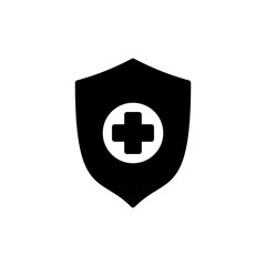 Health insurance icon symbol for apps and websites. Insurance health document sign and symbol