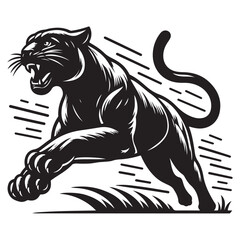 Panther running image vector