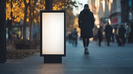 blank billboard in the city