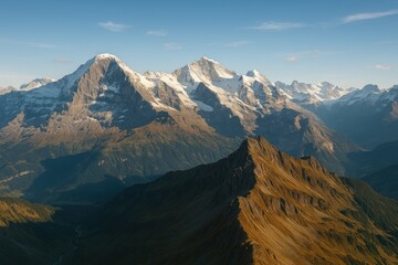 Fototapeta premium View of the Bernese Oberland from Niesen Mountain