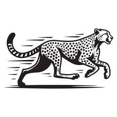 Fototapeta premium Cheetah running image vector