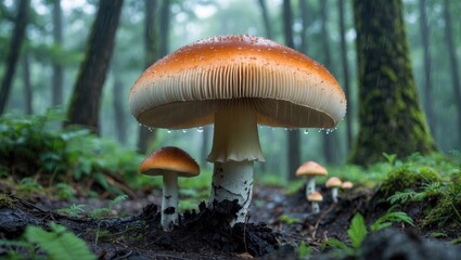 Fototapeta premium Enormous fungus growing at ground level