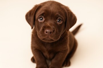 Obraz premium Charming young Labrador Retriever puppy pleading for a cuddle