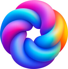 Abstract Colorful Swirling Design
