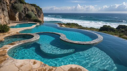 Natural swimming pools at the Windy Cove