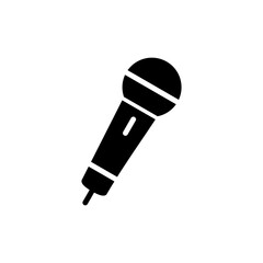 Microphone icon symbol for apps and websites. karaoke sign and symbol
