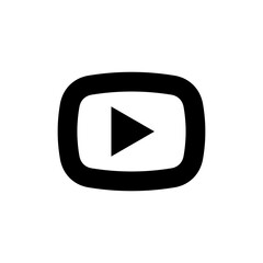 Play icon symbol for apps and websites. Play button sign and symbol