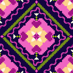 fabric florals pattern pixel geometric flat design