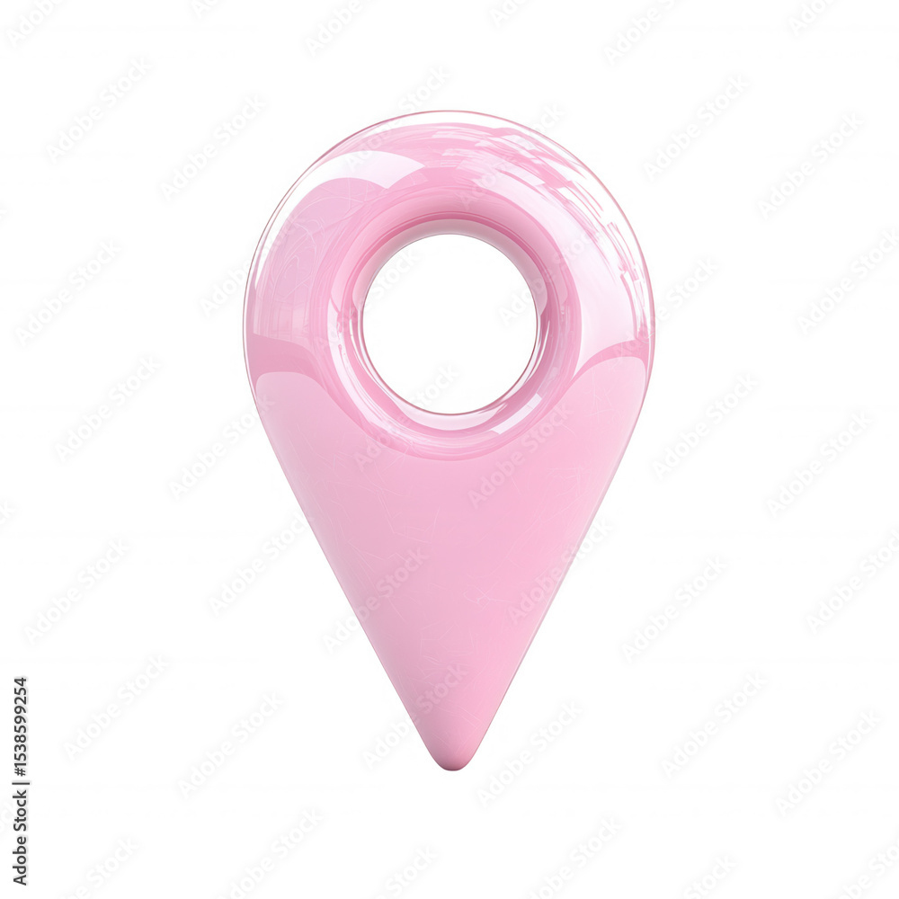 Poster 3d icon location pin marking geographical coordinates, symbolizing navigation and destination tracki