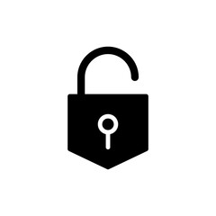 Unlock icon symbol for apps and websites. Unlock sign and symbol. unlocked padlock icon