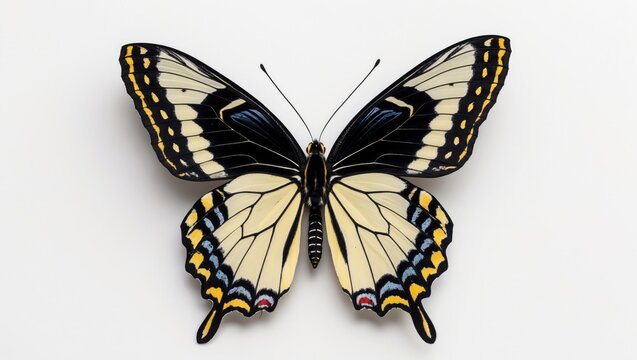 White background featuring a butterfly-shaped cucoloris