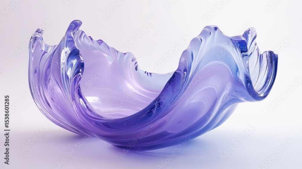 Poster purple and blue abstract technology wave background with flowing digital lines and smooth gradient l