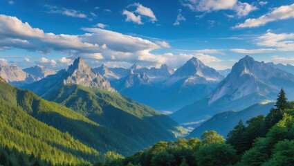 Stunning Scenic Landscape in the Mountain Range