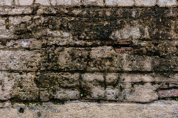 Weathered Stone Brick Wall Grunge Texture Background