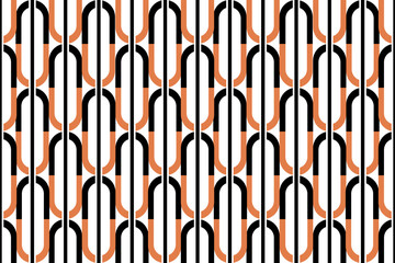 Seamless geometric chain pattern. Vector Illustration.