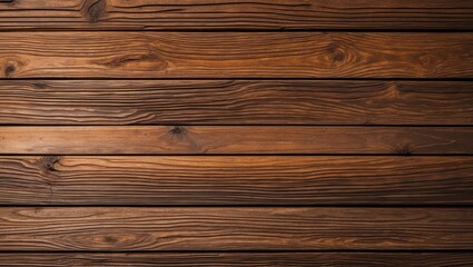 Fototapeta premium Wooden plank with a rich brown textured surface