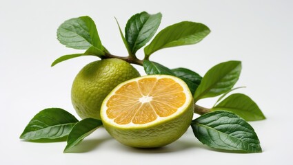 Bergamot depicted against a plain white backdrop