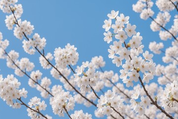 Springtime cherry blossoms burst into full bloom