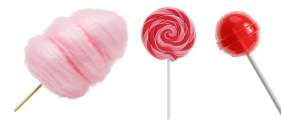 red lollipop isolated on white