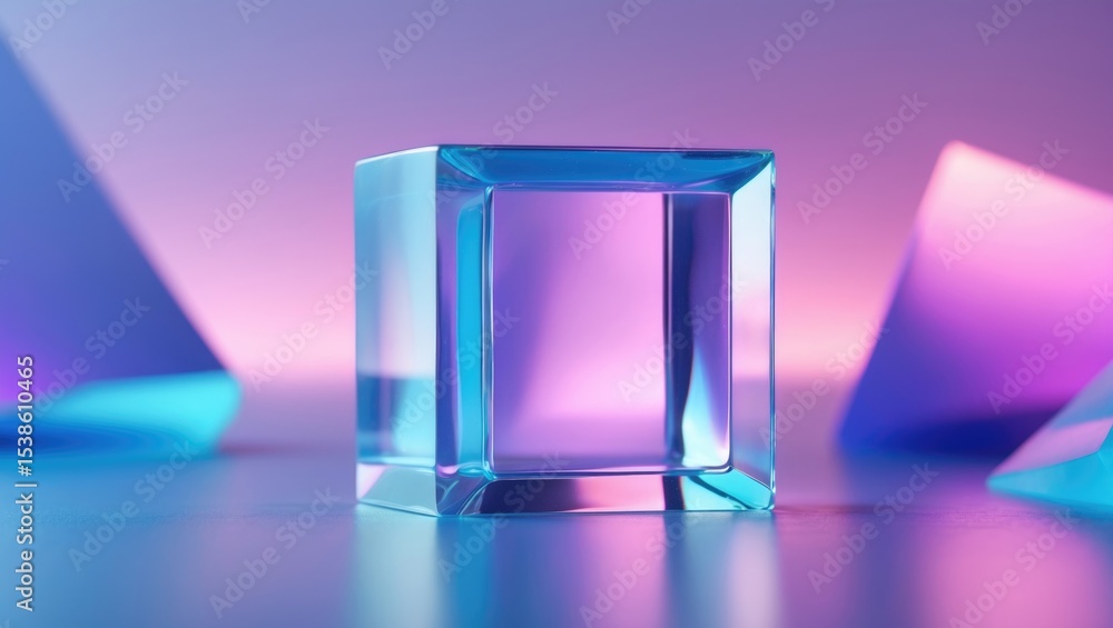 Poster blur neon glow. abstract background suitable for text. illuminated stage with defocused fluorescent 