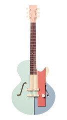 Fototapeta premium PNG Guitar guitar white background creativity.