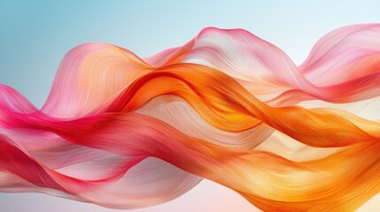 Abstract flowing fabric, vibrant colors