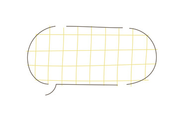 黄色の格子柄の吹き出し