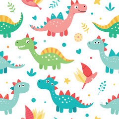 Dinosaur kids pattern