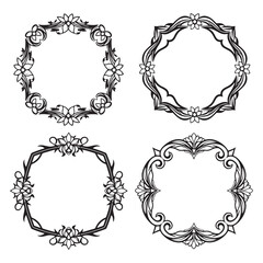 Presentation Decorative Vector Floral Border Packs
