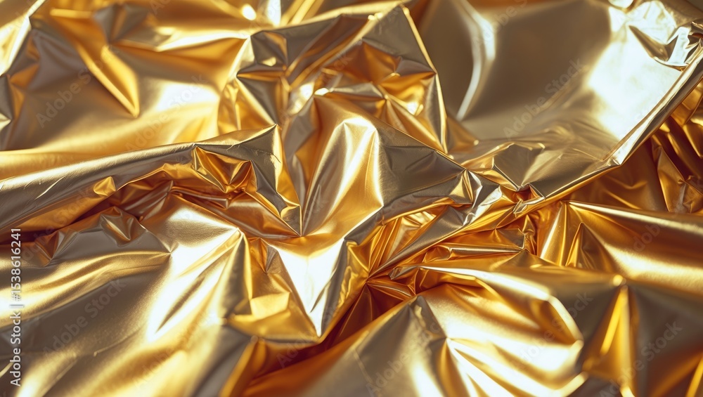 Poster gold plastic with a square pattern embossed texture across the entire background.