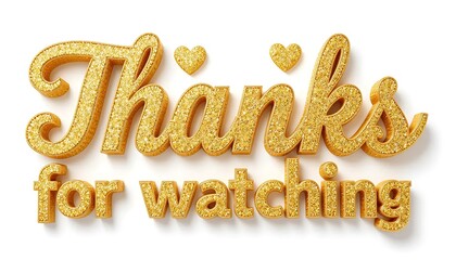 "Thanks for Watching" message written in chalk style on textured wood background with heart elements. Ideal for rustic videos, romantic themes, or artistic end screens.