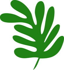 Tropical Green Botanical Leaf Clipart Set